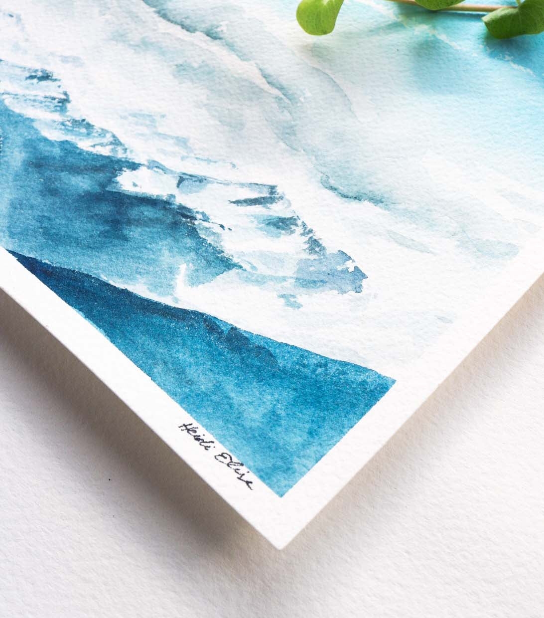 Stormy Southern Alps Original Watercolour