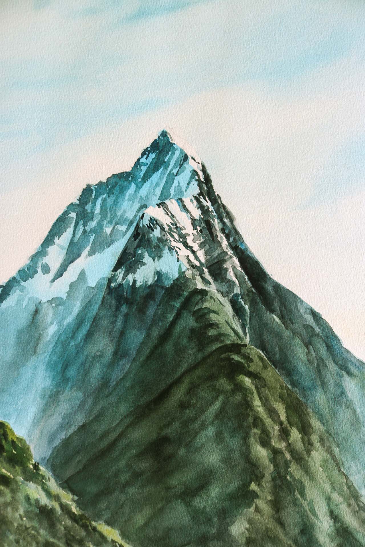 Mitre Peak Original Watercolour