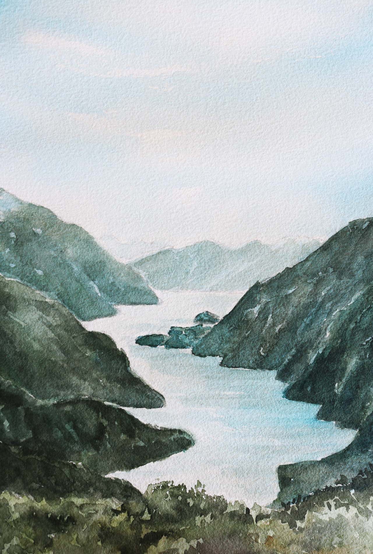 Doubtful Sound Original Watercolour
